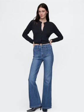 GAP Womens High-Rise 70’s Flare Denim Jeans
